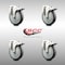 Service Caster 5 Inch 316SS Thermoplastic Rubber Swivel Bolt Hole Caster Set with Lock Brake SCC-SS316BHTTL20S514-TPRB-4 - alternate 5